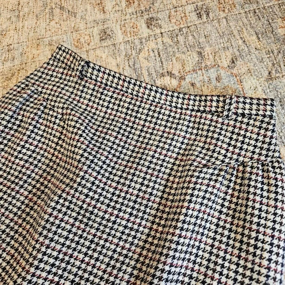 Vintage Houndstooth Lined Skirt size 